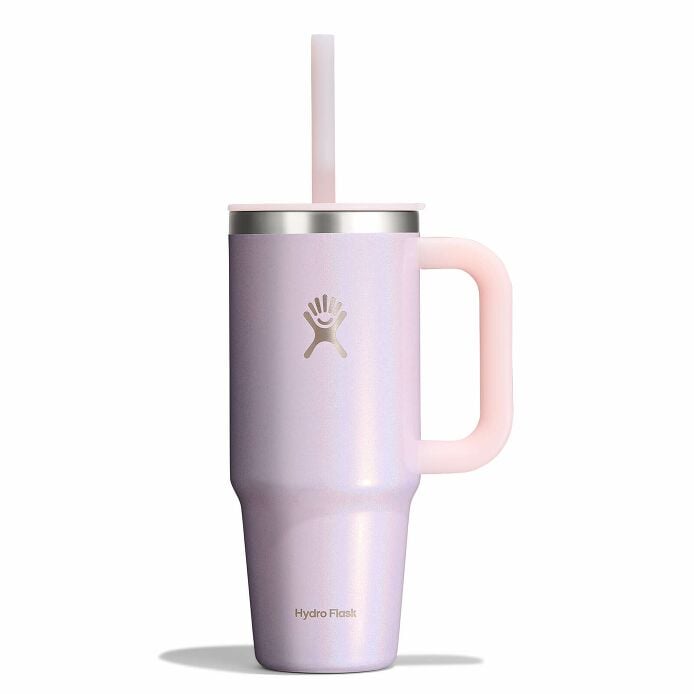 24 oz Travel Tumbler - Glimmer Pink