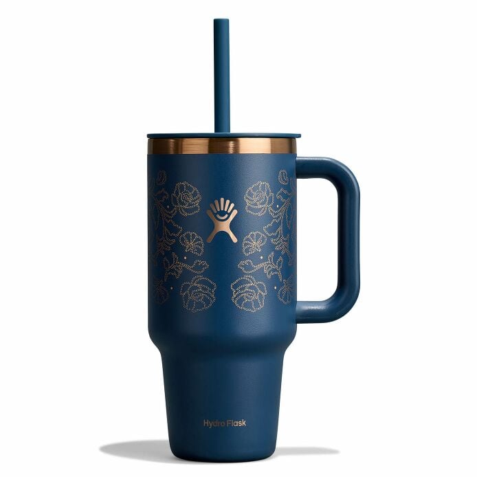 32 oz Travel Tumbler - Western Dark Blue
