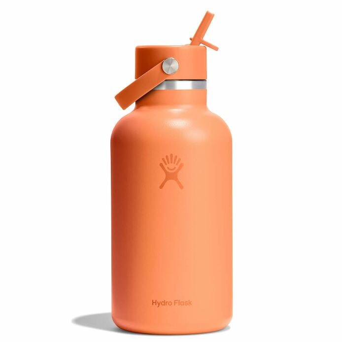 64 oz Wide Mouth with Flex Straw Cap - Nectar Orange