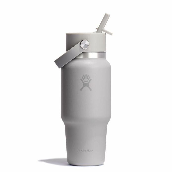 24 oz Wide Mouth Travel Bottle with Flex Straw Cap - Tonal Birch
