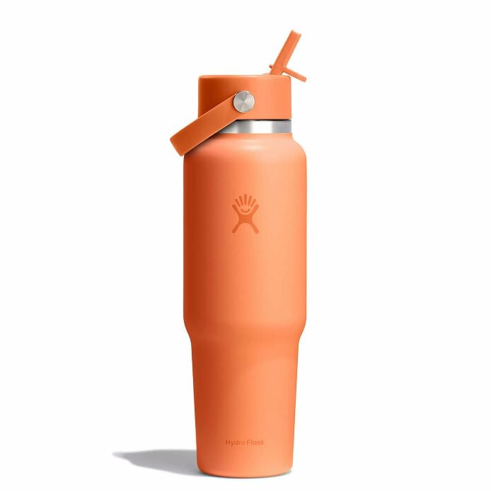 40 oz Wide Mouth Travel Bottle with Flex Straw Cap - Nectar Orange